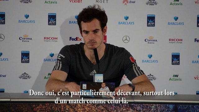 ATP - Masters Londres - Andy Murray : Contre Federer, j'essayais juste de gagner deux points d'affilée