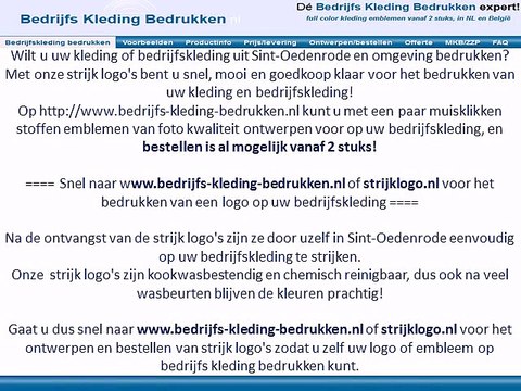 Kleding bedrijfskleding bedrukken Sint-Oedenrode