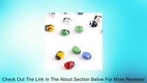 20 Multicolor Lampwork Glass Ladybug Beads 0.47