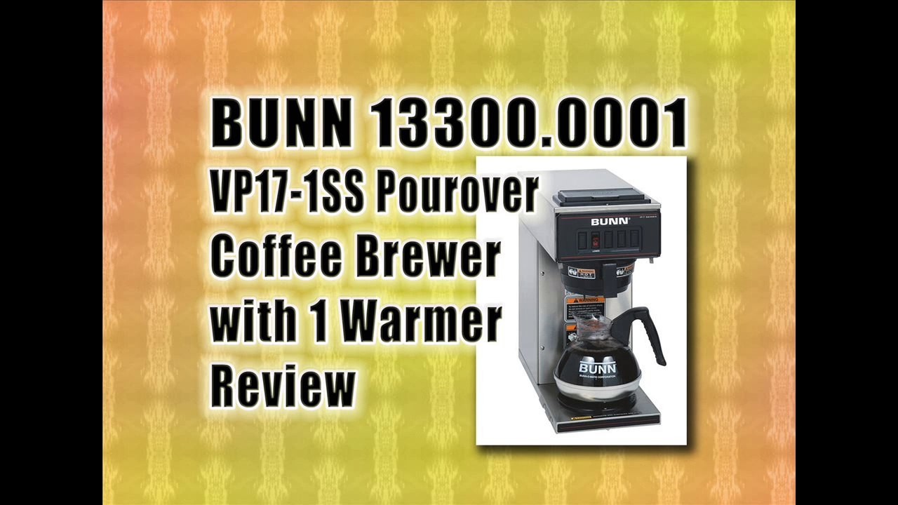 BUNN 13300.0001 VP17-1SS Pourover Coffee Brewer : Best Coffee Brewer Machine Reviews