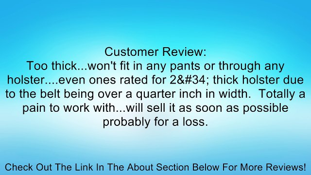 Pro Carry Leather Gun Belt - American Made - Sizes (28-48) Review