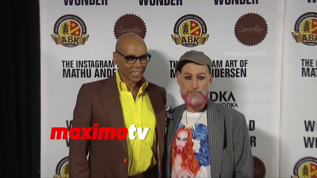 Rupaul & Mathu Anderson | The Instagram Art of Mathu Andersen Gallery Opening | Arrivals