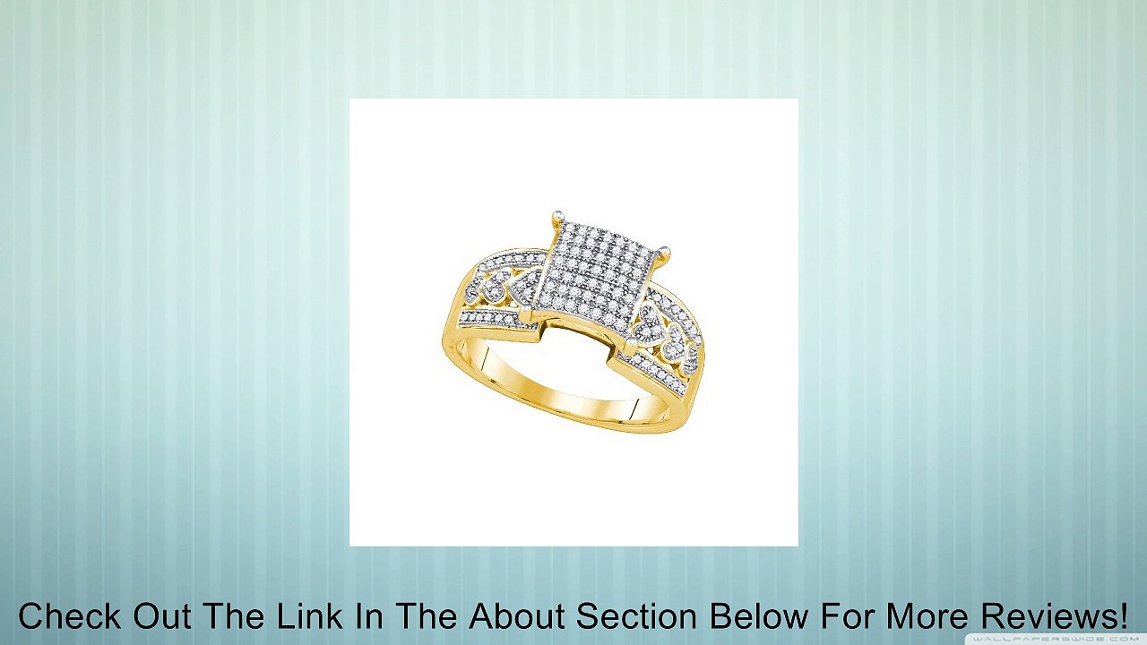 10KT Yellow Gold 0.30CTW DIAMOND MICRO-PAVE BRIDAL RING Review