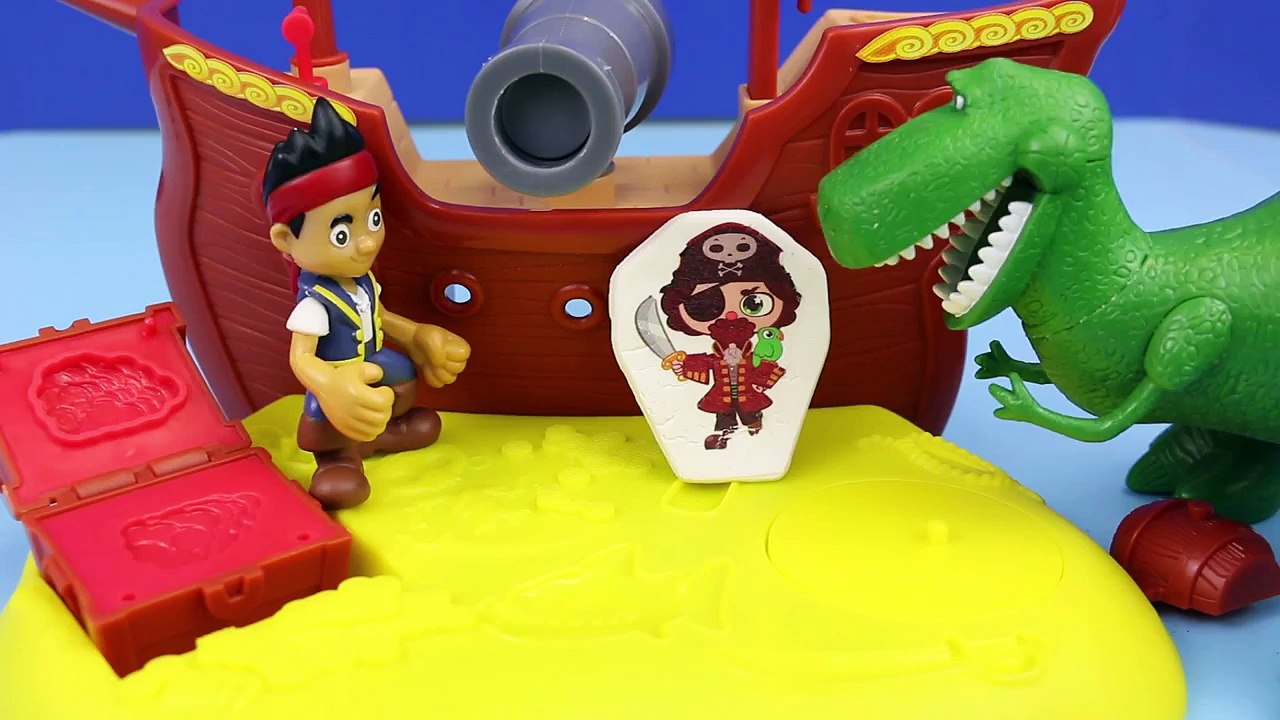 Play Doh with Toy Story Buzz Lightyear Rex Jake and the Neverland Pirates with Magic Fun Dough