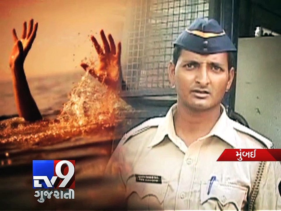 Brave Cop risks life to save drowning man, Mumbai - Tv9 Gujarati