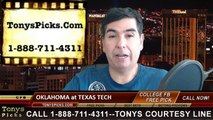 Texas Tech Red Raiders vs. Oklahoma Sooners Free Pick Prediction NCAA College Football Odds Preview 11-15-2014