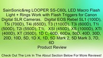 SainSonic® LOOPER SS-C60L LED Macro Flash Light   Rings Work with Flash Triggers for Canon Digital SLR Cameras， Digital EOS Rebel SL1 (100D), T5i (700D), T4i (650D), T3 (1100D), T3i (600D), T1i (500D), T2i (550D), T1i， XSI (450D), XS (1000D), XTI (400D