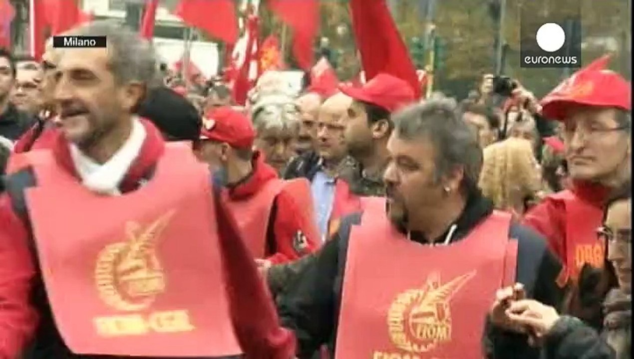Massenproteste in italien gegen geplante arbeitsmarktreform