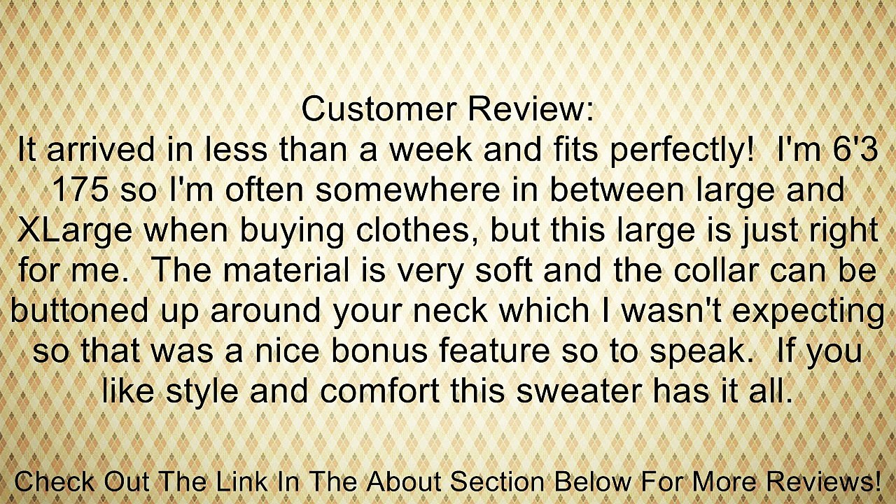 Haggar Men's Mock Neck Cardigan Sweater,Gray,Large Review