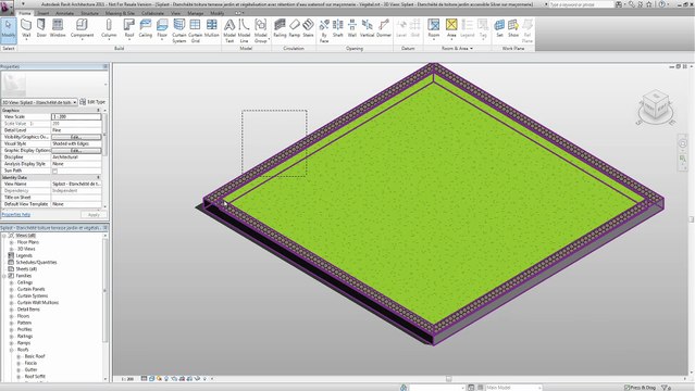 Démonstration de l'intégration de l'étanchéité de toiture sous Revit