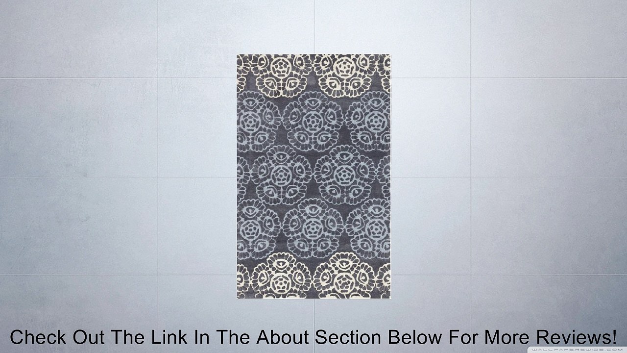 Surya Rug MBA-9019 Flint Gray/Light Gray Color Hand Tufted in China "Mamba Collection"