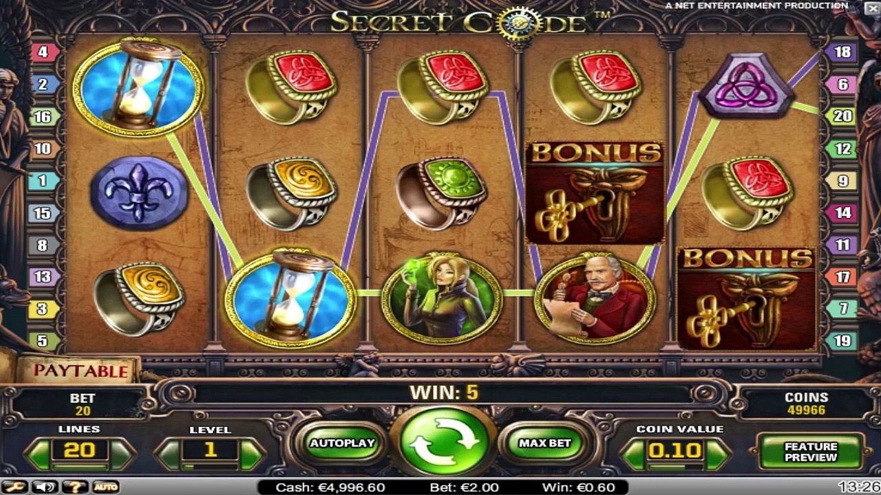 Secret Code™ por NetEnt | Tragaperras Gratis | TragamonedasX.com