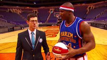 World Record Backwards Basketball Shot! - Harlem Globetrotters