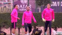 Depleted Barcelona squad has last training session for week