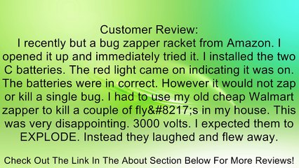 Stinger Bug Zapper Racket Review