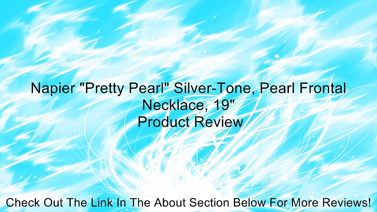 Napier "Pretty Pearl" Silver-Tone, Pearl Frontal Necklace, 19" Review