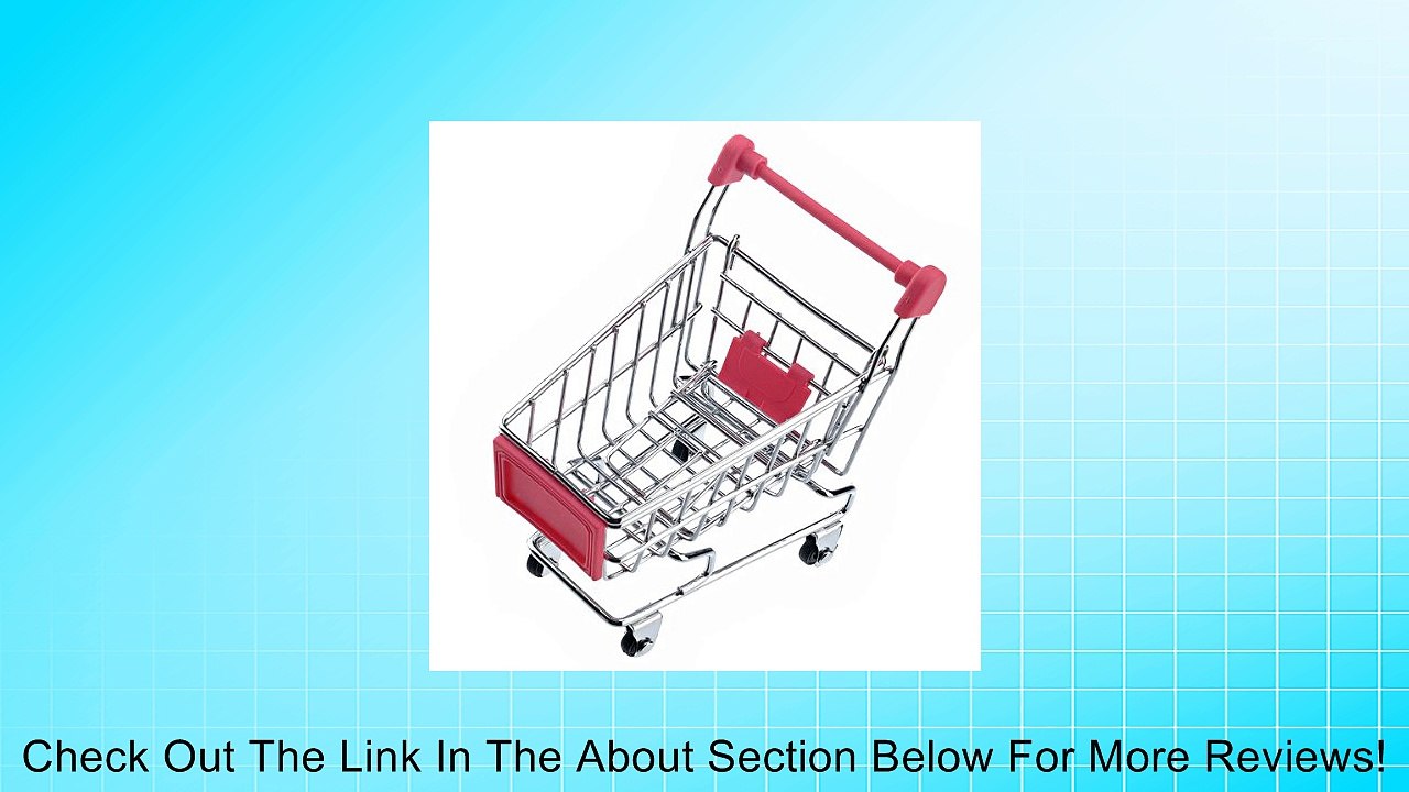 Generic Mini Shopping Cart Shaped Storage Basket Desktop Organizer (Pink) Review