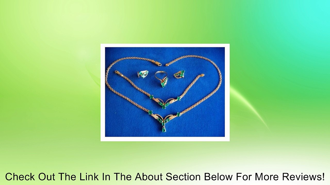 Emerald Pendant And Stud Earrings Set In Sterling Silver 2.00 Ct Tgw Push Back Review