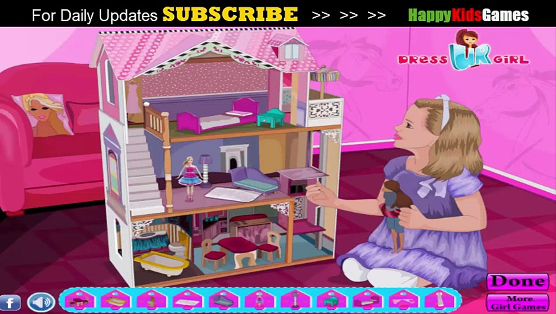 Barbie Games -DECORATE BARBIE DOLL HOUSE GAME - Play Barbie Games Online -  video Dailymotion