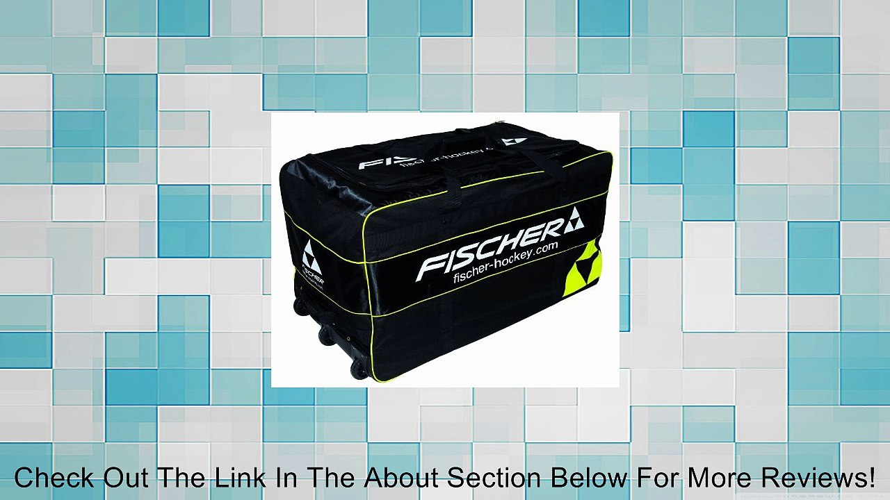 Fischer Hockey Senior Pro Goalie Wheel Bag, Black with Sulfur Review