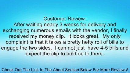 Extra Large Carbon Fiber Money Clip Review