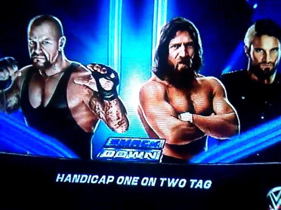 FWI Smackdown 14/11/14. Undertaker Vs Seth Rollins & Daniel Bryan, Handicap Match.