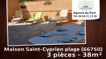 A vendre - maison/villa - Saint-Cyprien plage (66750) - 3 pièces - 39m²