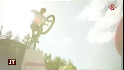 Une manche de Coupe du Monde de VTT Trial à Albertville