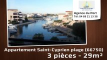 A vendre - appartement - Saint-Cyprien plage (66750) - 3 pièces - 29m²