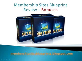 Membership Sites Blueprint Bonus