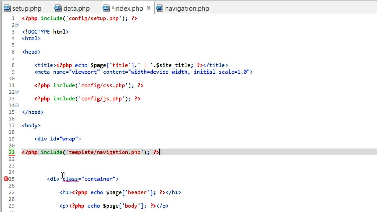 Developing a Dynamic Website 2014 - Part 12 - Creating a Template System with PHP - YouTube
