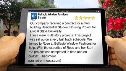 Bellagio Window Fashions Toledo         Exceptional         5 Star Review by D.D.