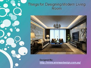 Things for Designing Modern Living Room