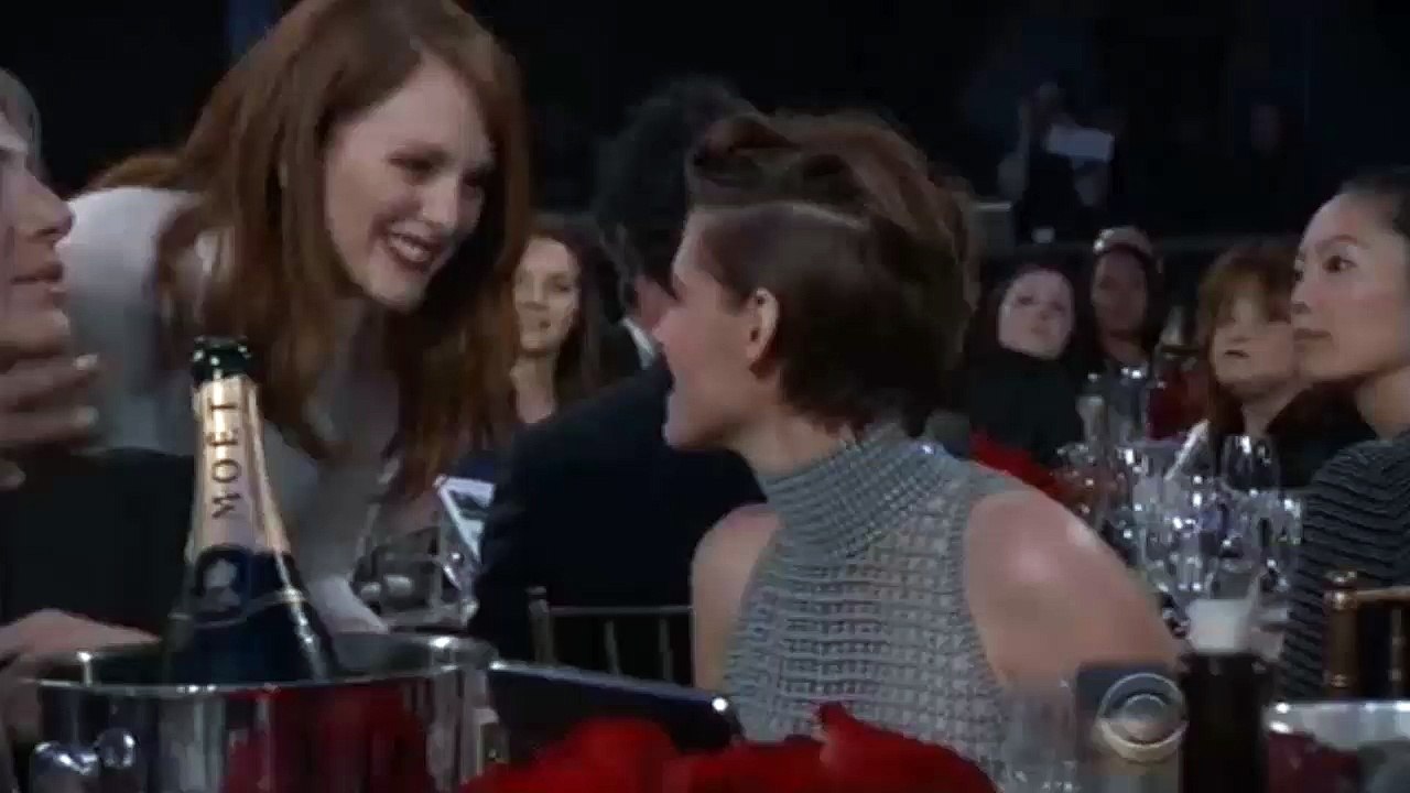 Kristen Stewart and Julianne Moore Inside the HFA 2014