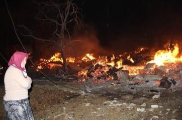 Çorum'da Köy Yangını