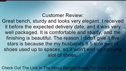 Artisan Bench With Shoe Storage Review Video Dailymotion