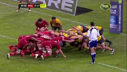 Les mêlées de Pays de Galles vs Australie