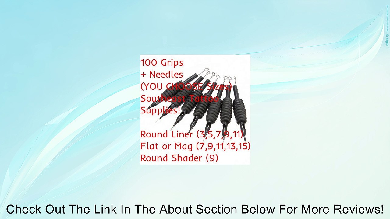 100pcs Disposable Tattoo Needle and Tube 3/4 Grip RL/RS/M1 Review
