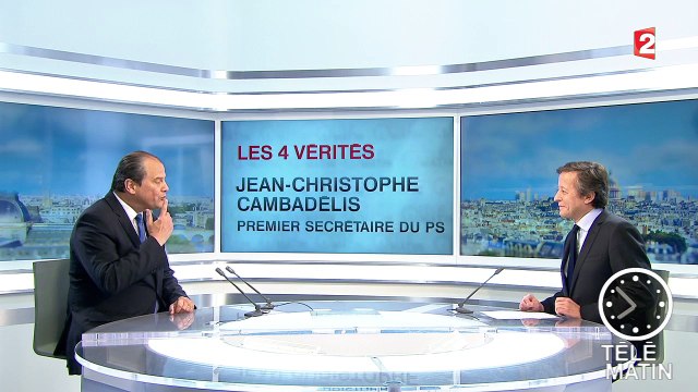 Les 4 Vérités: Jean-Christophe Cambadélis sur les déclarations de Sarkozy: je n'imagine pas que l'on puisse démarier des personnes