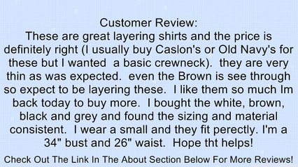 J.TOMSON Womens Plain Basic Cotton Spandex Long Sleeve T Shirt Review