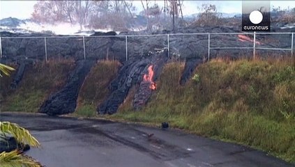Lava ameaça casas no Havai