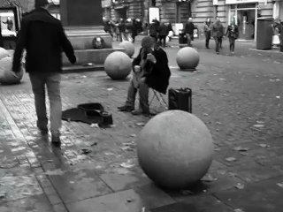 classical guitar player at saint annes square manchester uk