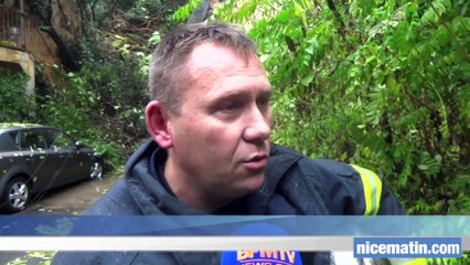 Eboulement spectaculaire au nord de Nice