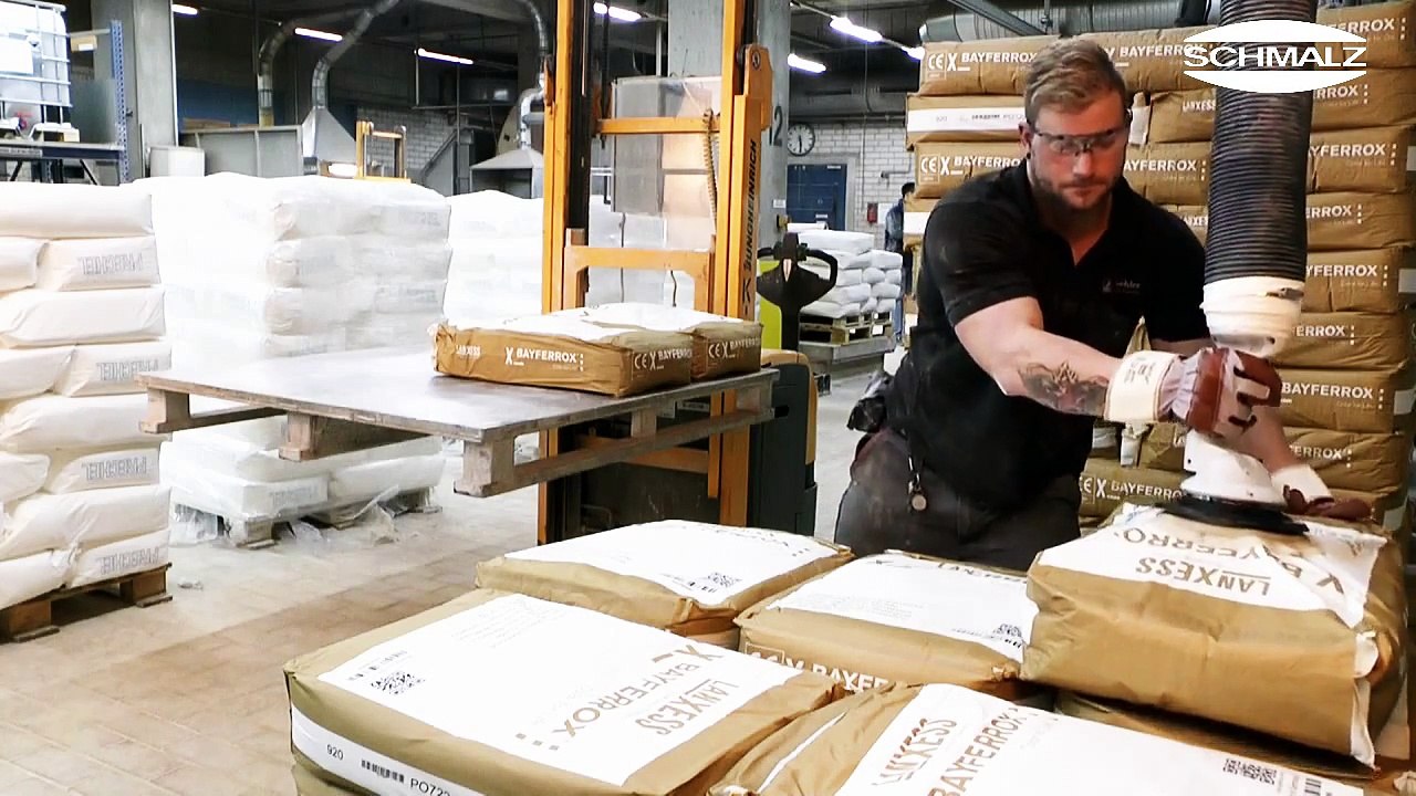 SCHMALZ Vakumlu Taşıma Sistemleri -- Hammadde Çuvalı Taşıma