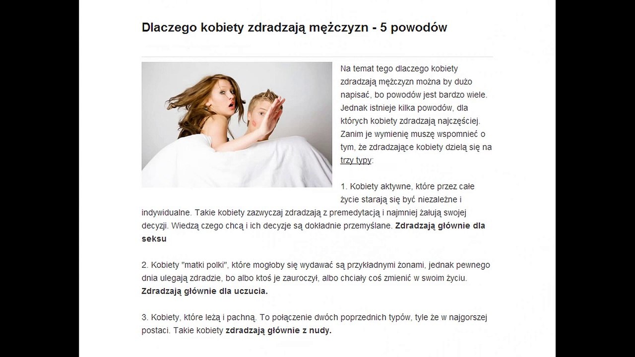 Dlaczego One zdradzają