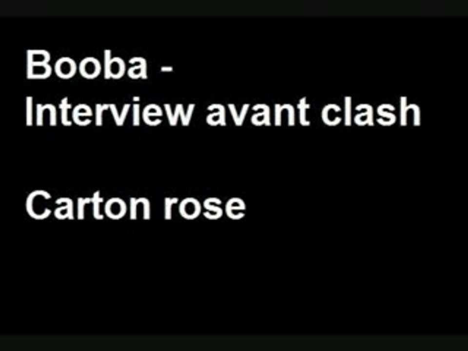 Booba - Interview avant clash