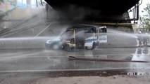 Seyir Halindeki Polis Aracı Yandı