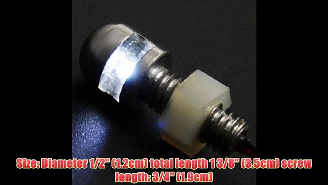 2x Custom Stainless Steel Motorcycle License Plate Frame Fender Eliminator Tag White SMD LED