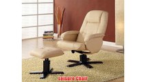 Recliners with Ottomans Leisure Chair with Ottoman in Ivory