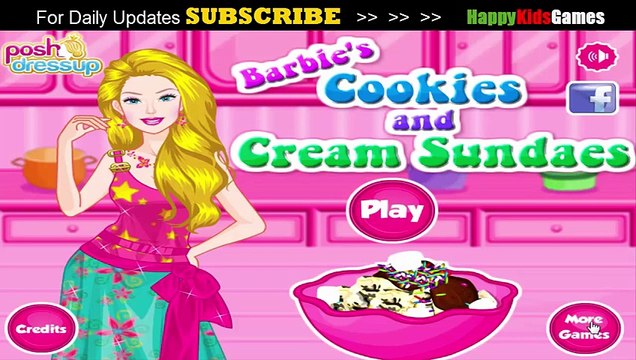 Barbie Games - BARBIE’S COOKIES AND CREAM SUNDAES GAME - Play Barbie Games Online -